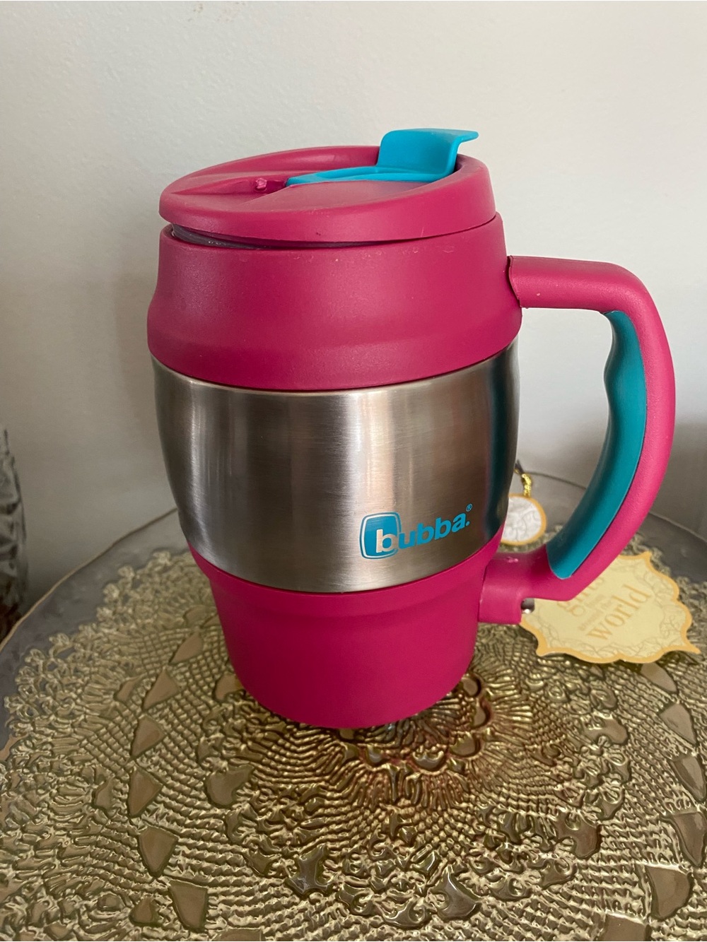 Bubba Hot & Cold Travel Mug - Pink with Teal Accent
